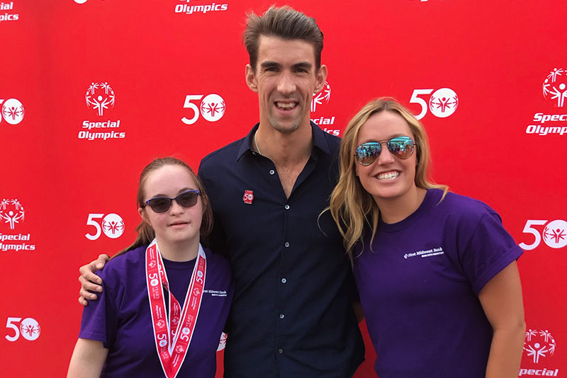 
 volunteer at a Special Olympics event